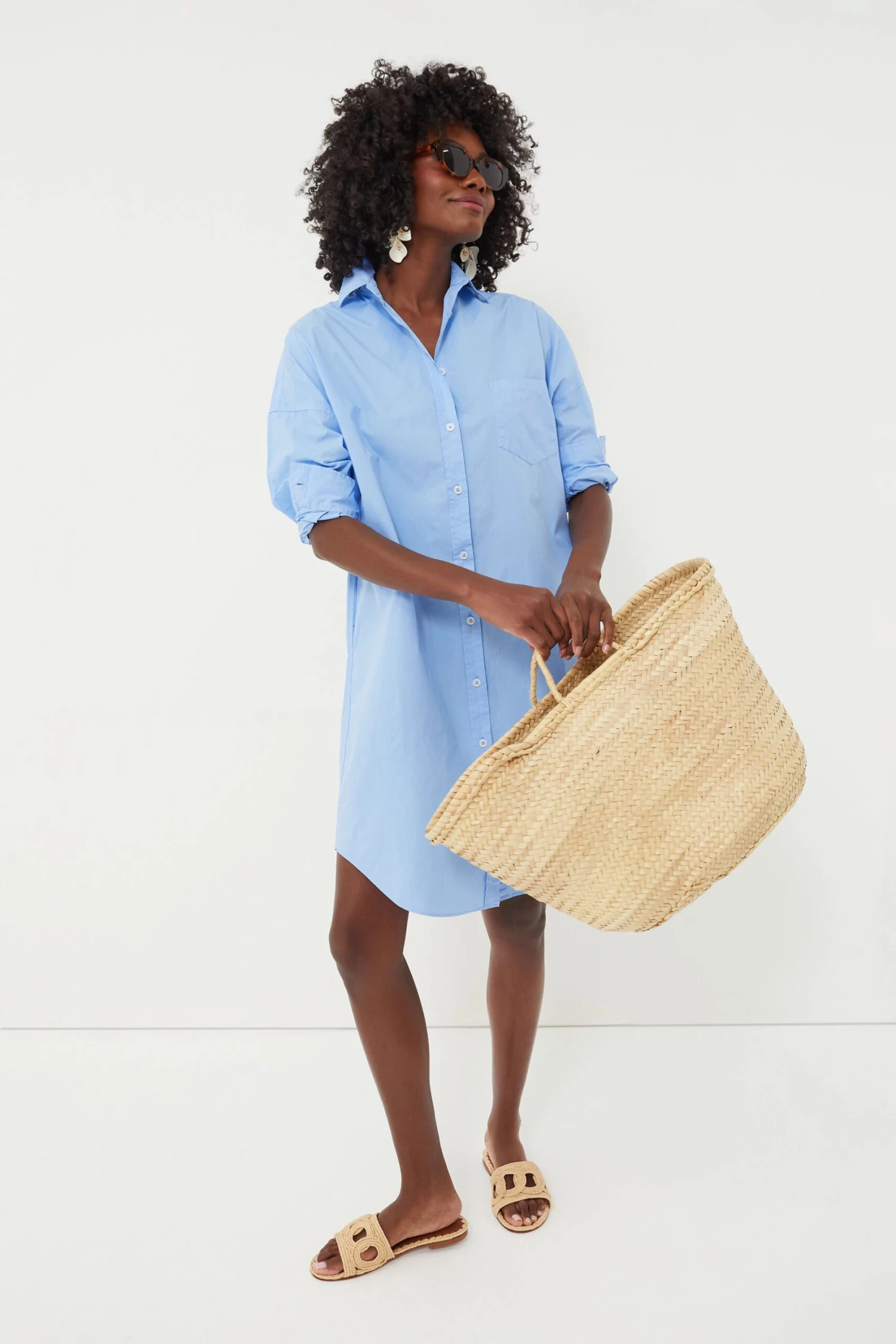 Azure Chiara Shirt Dress - Image 2