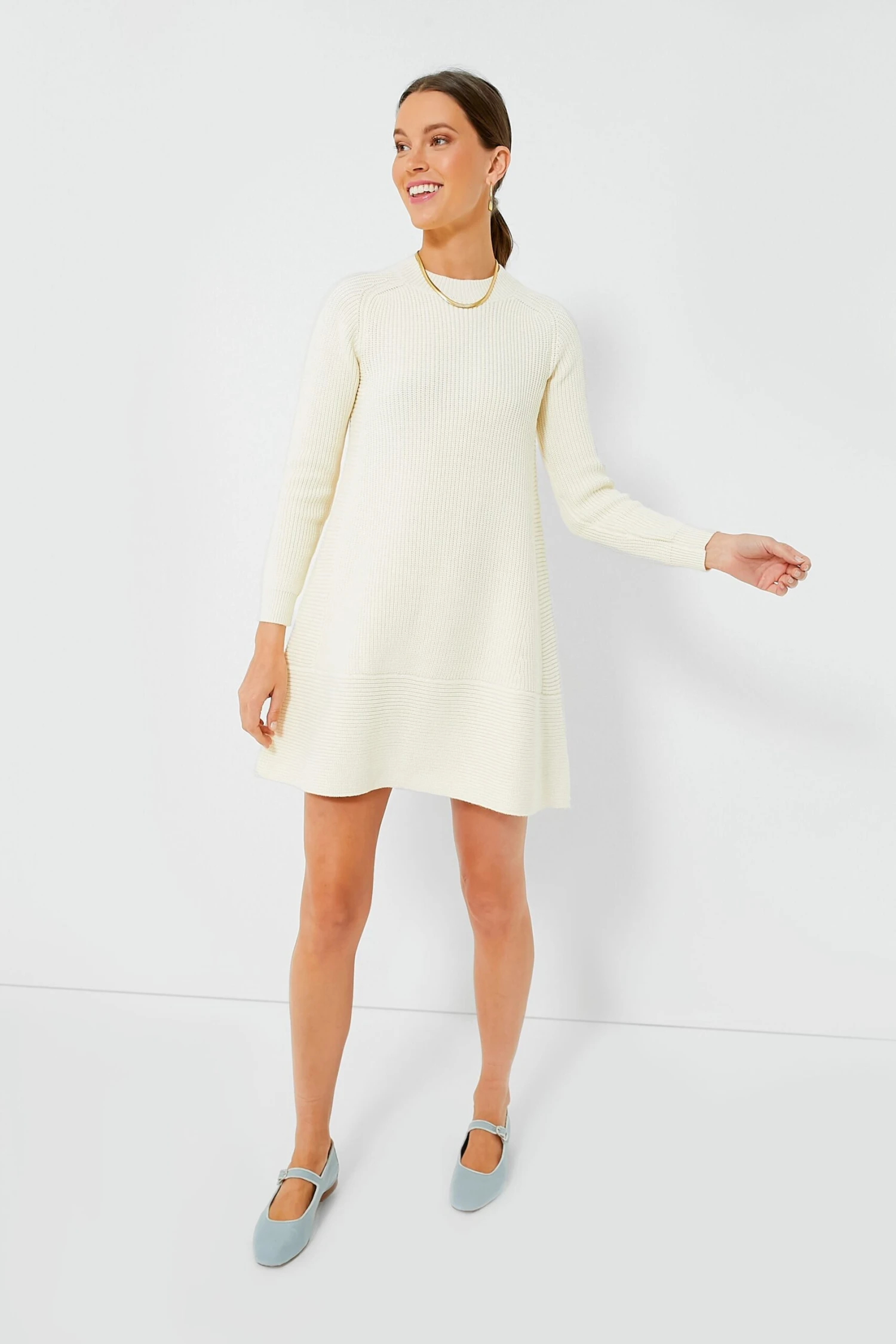 Cream Ainsley Knit Dress - Image 2