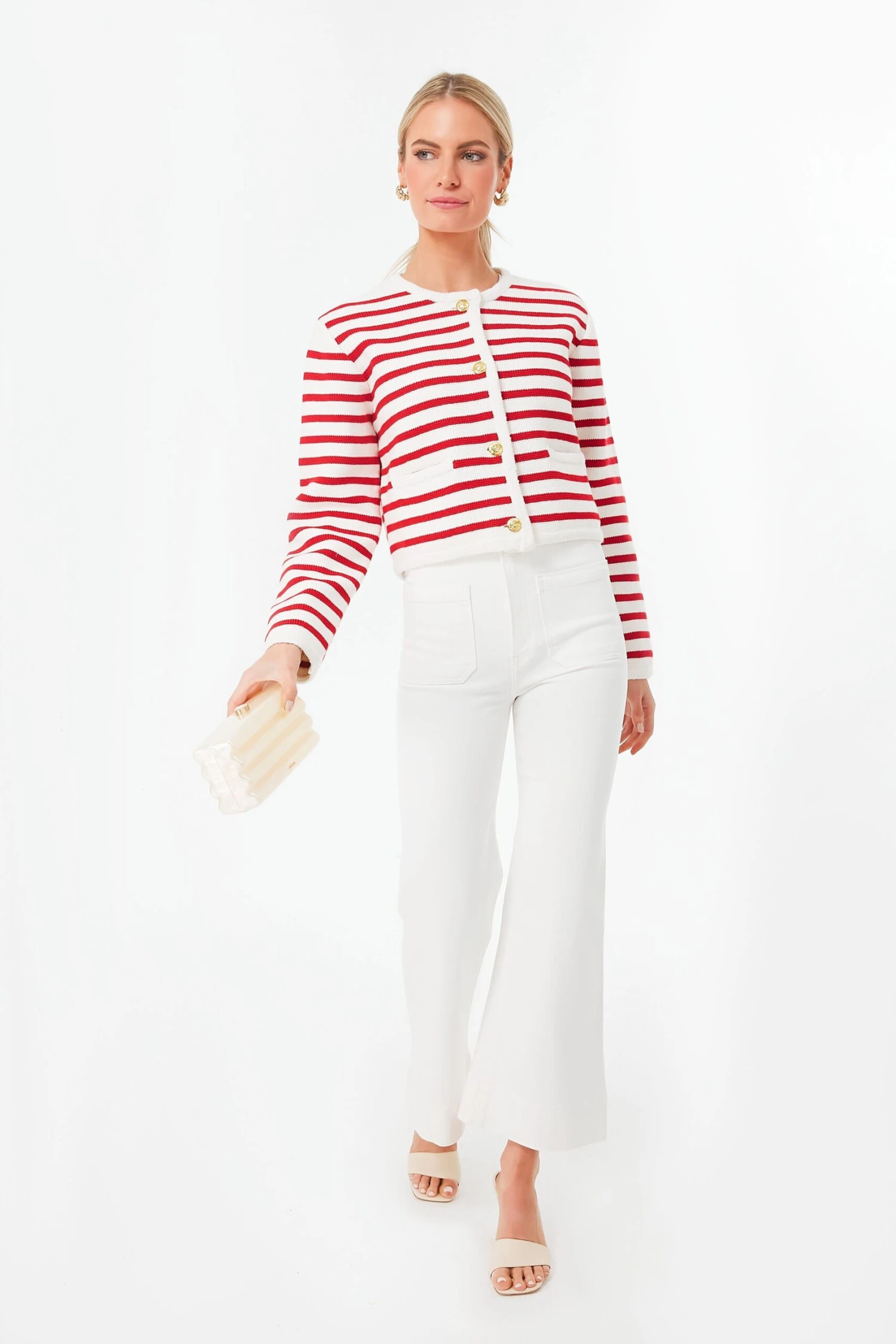 Natural White St. Monica Cropped Jeans - Image 6