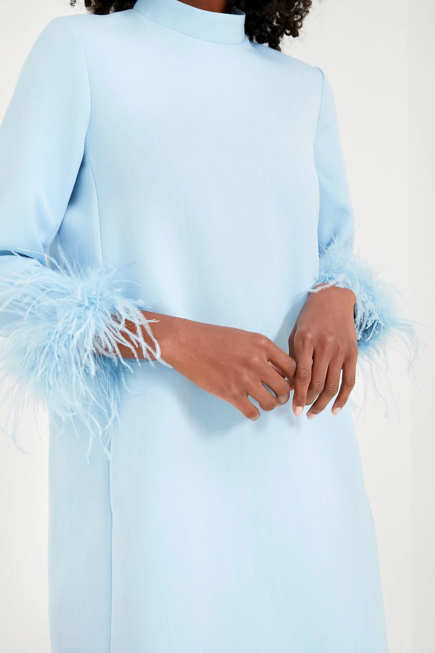 Light Blue Feather Mod Ellie Dress - Image 5