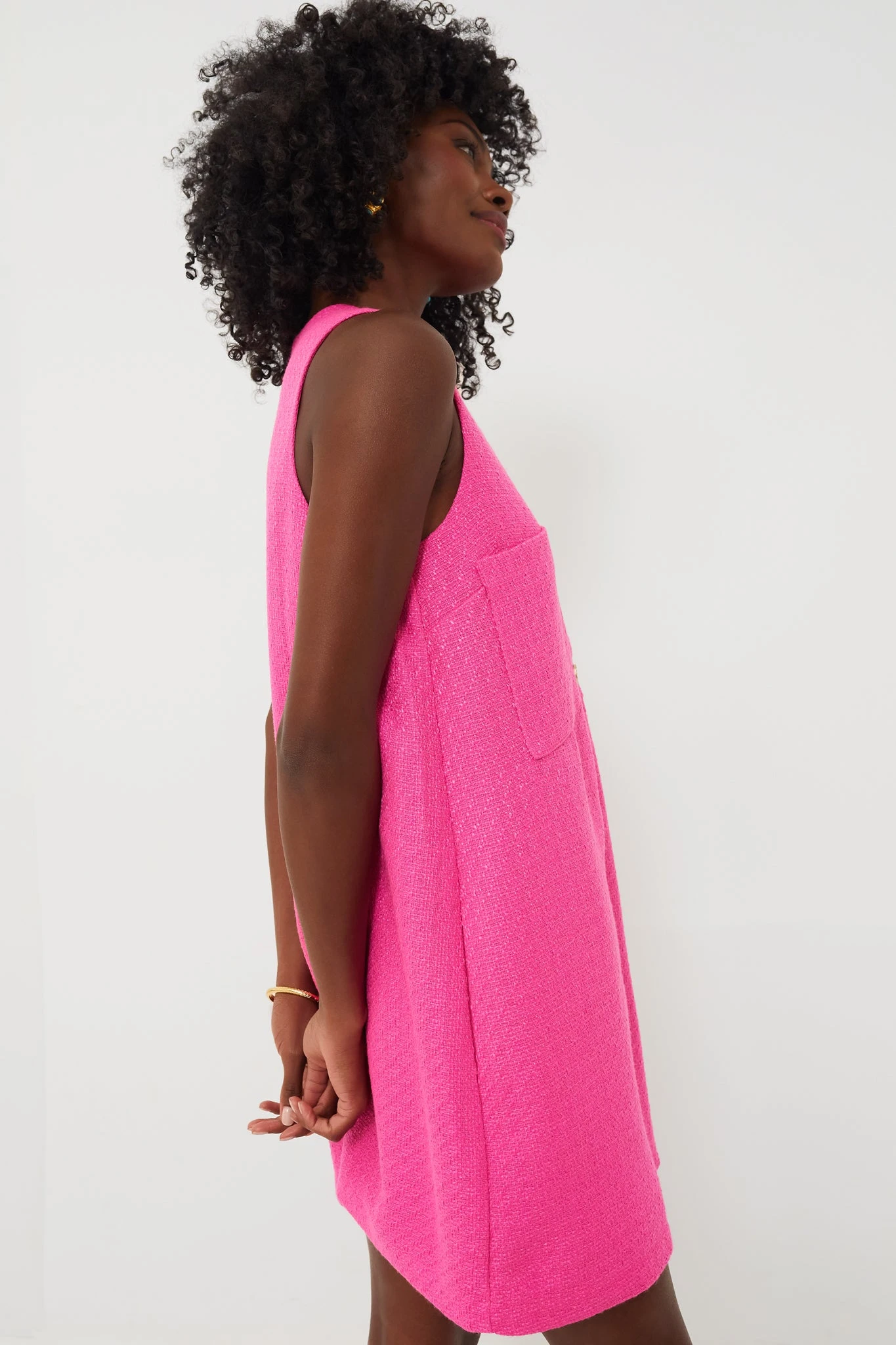 Hot Pink Textured Myla Romper - Image 3