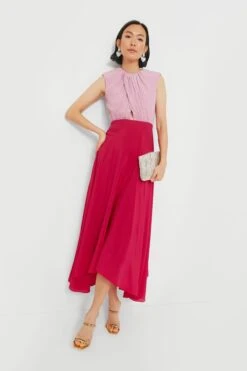 Light Peony And Raspberry Divya Dress