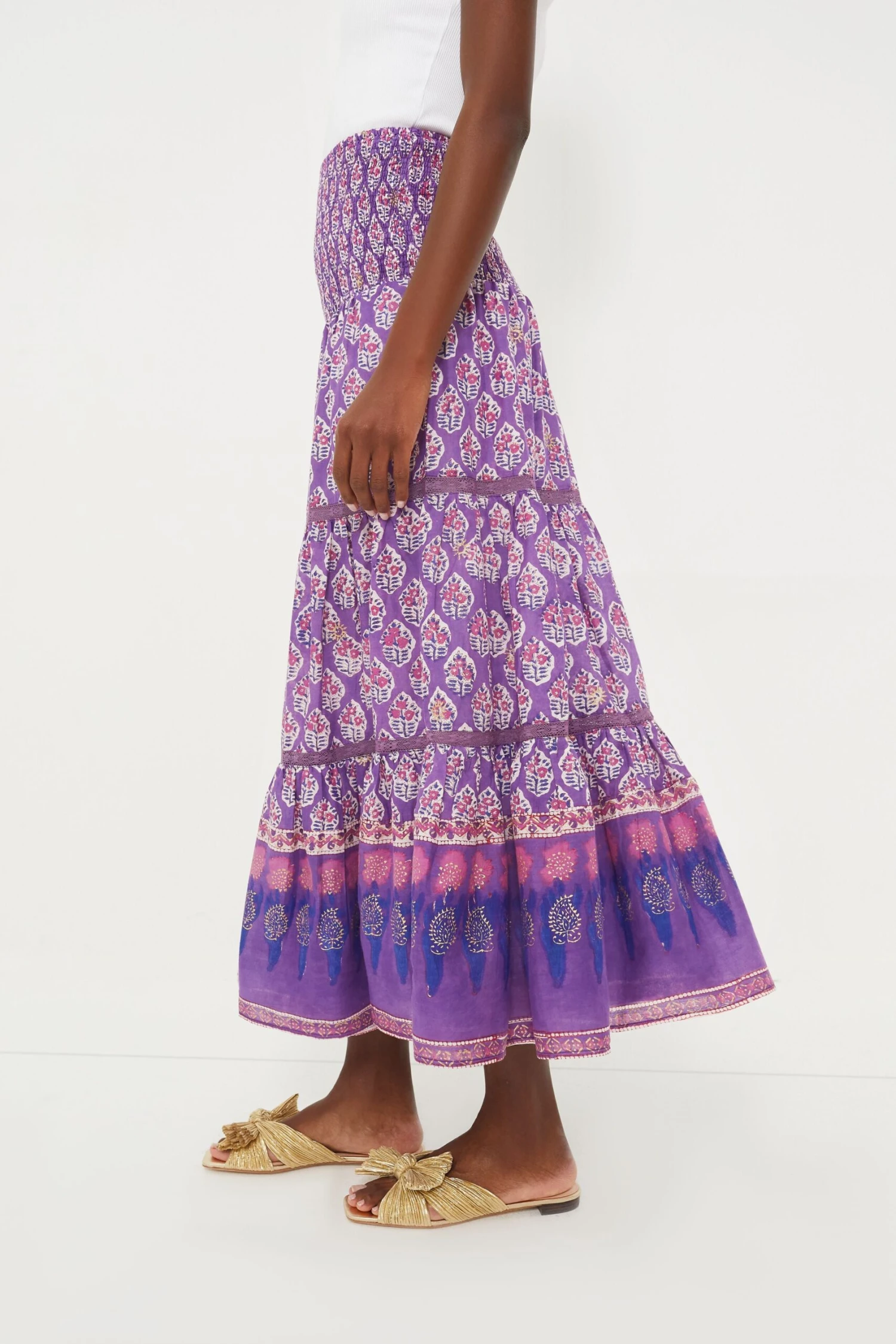 Purple Print Mandy Maxi Skirt - Image 3