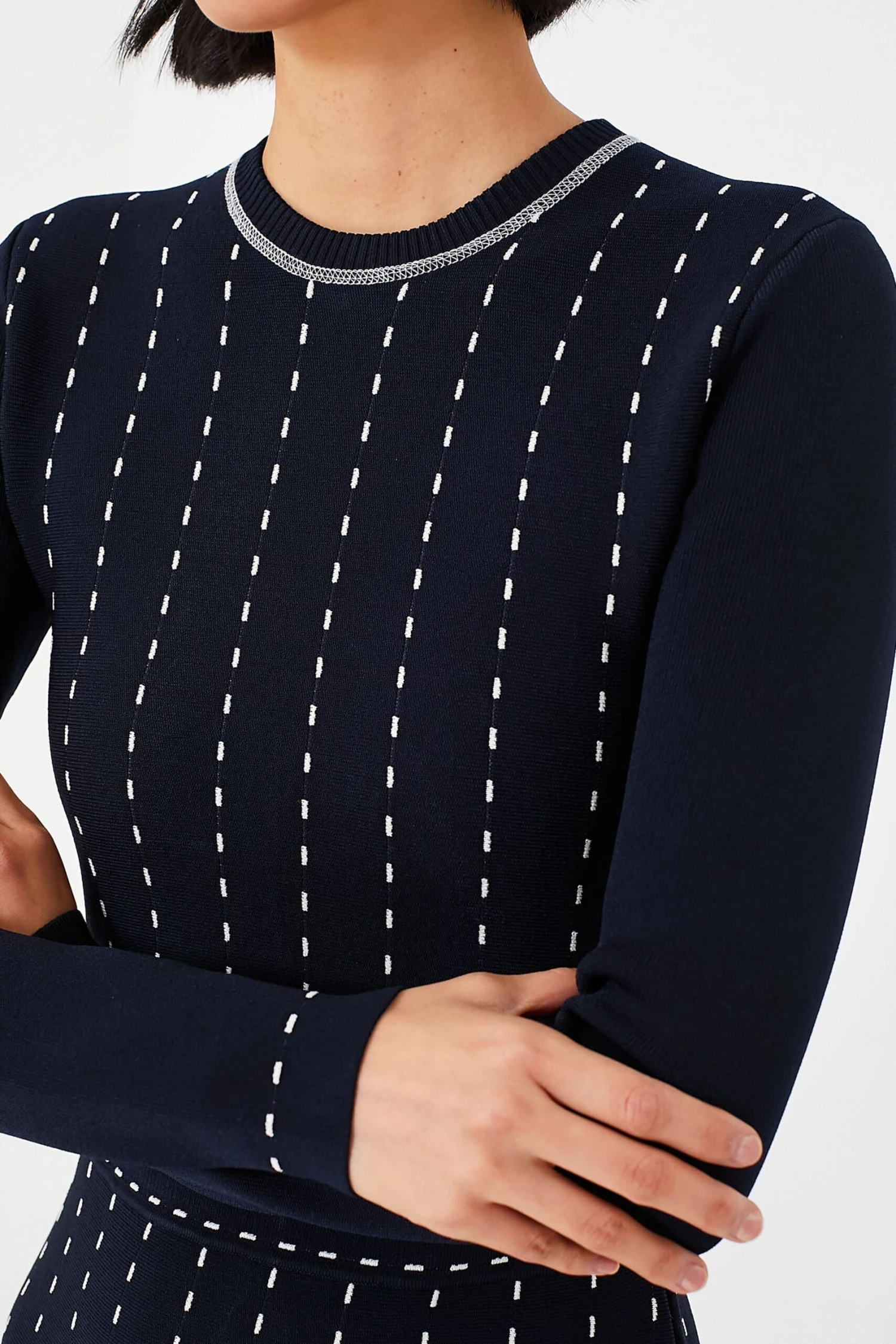 Midnight Multi Lunette Long Sleeve Midi Dress - Image 5