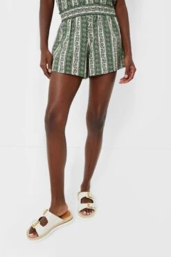 Fern And Floral Stripe Jolie Shorts