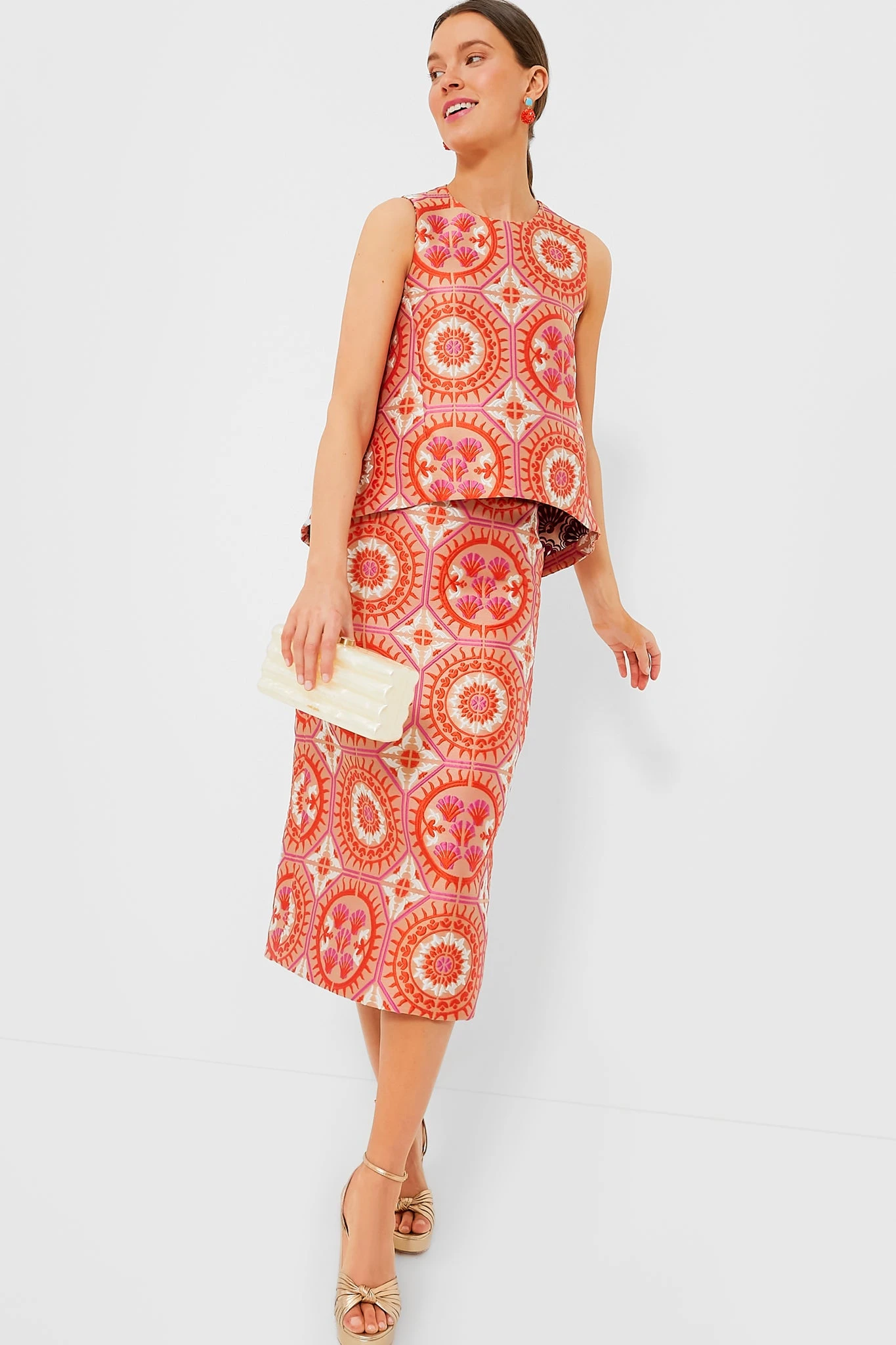 Sun Jacquard Pencil Skirt - Image 6