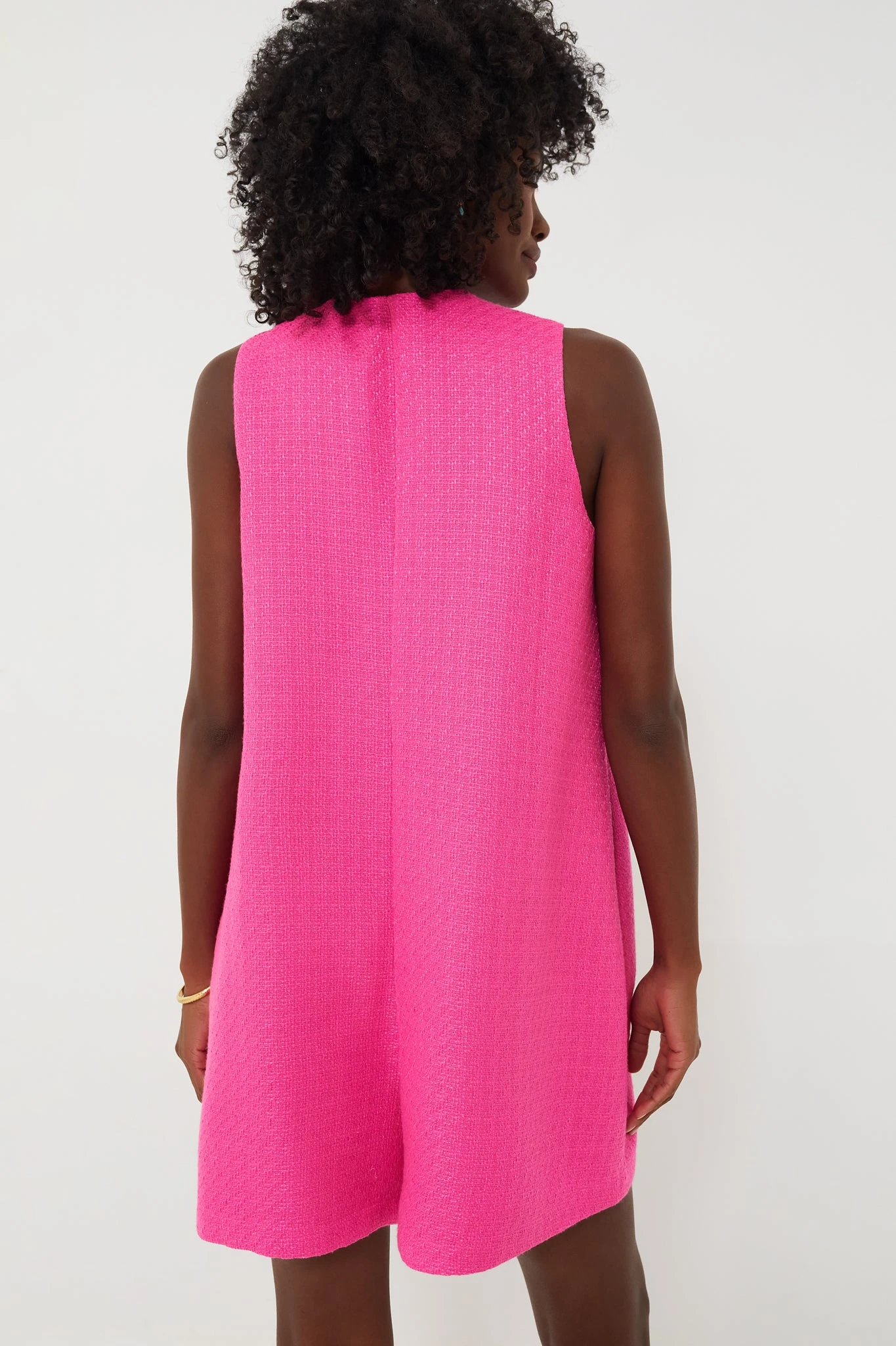 Hot Pink Textured Myla Romper - Image 4