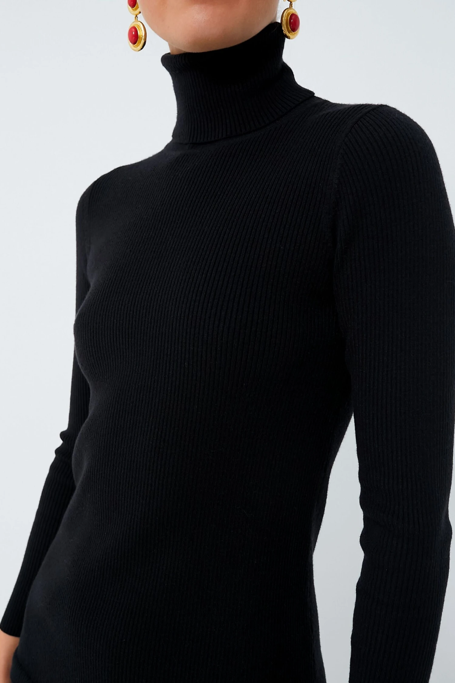 Black Baxter Turtleneck Dress - Image 5