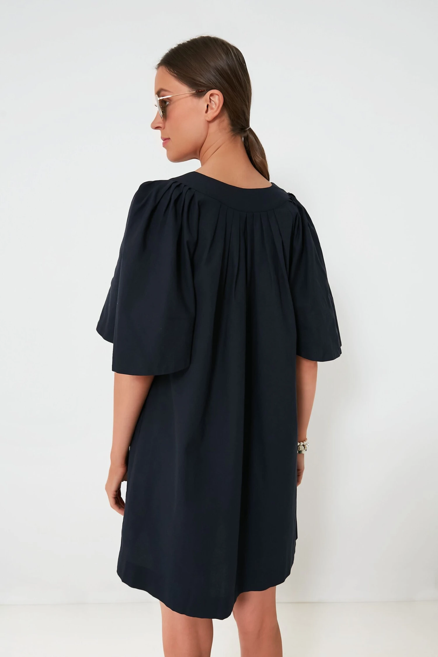Deep Navy Finley Flutter Sleeve Dress - Image 4
