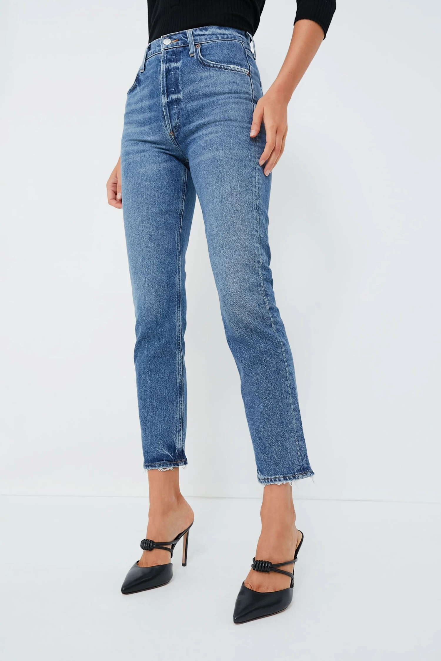 AGOLDE Moor Riley Long High Rise Straight