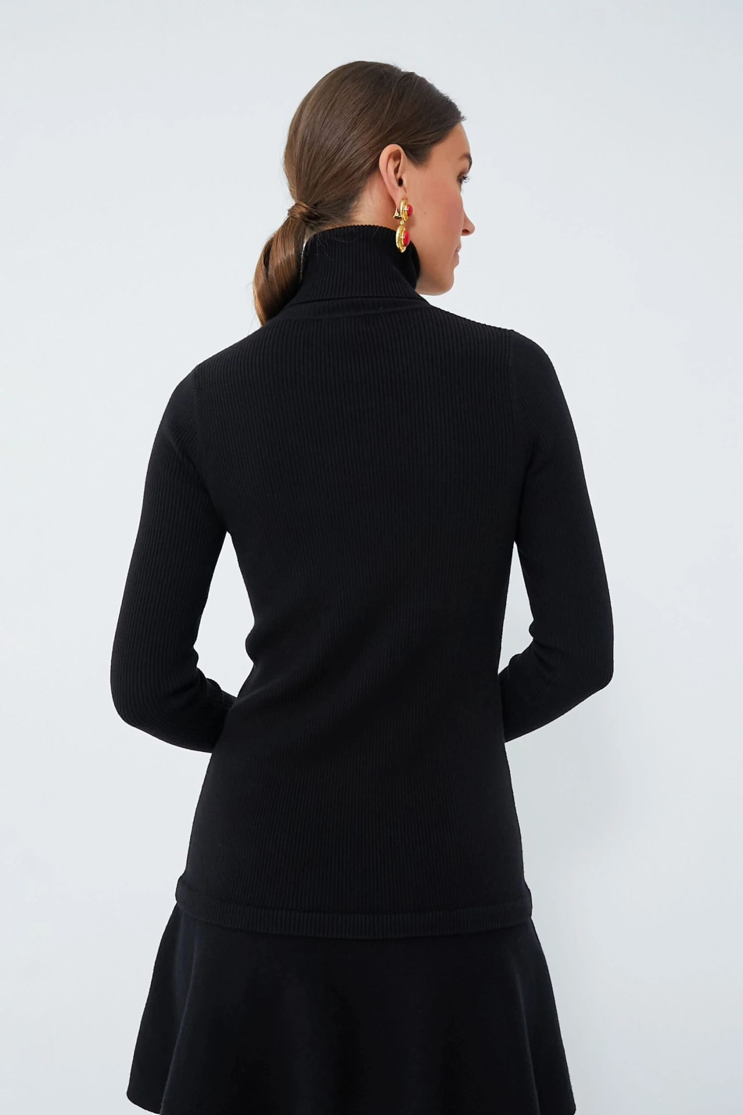 Black Baxter Turtleneck Dress - Image 4