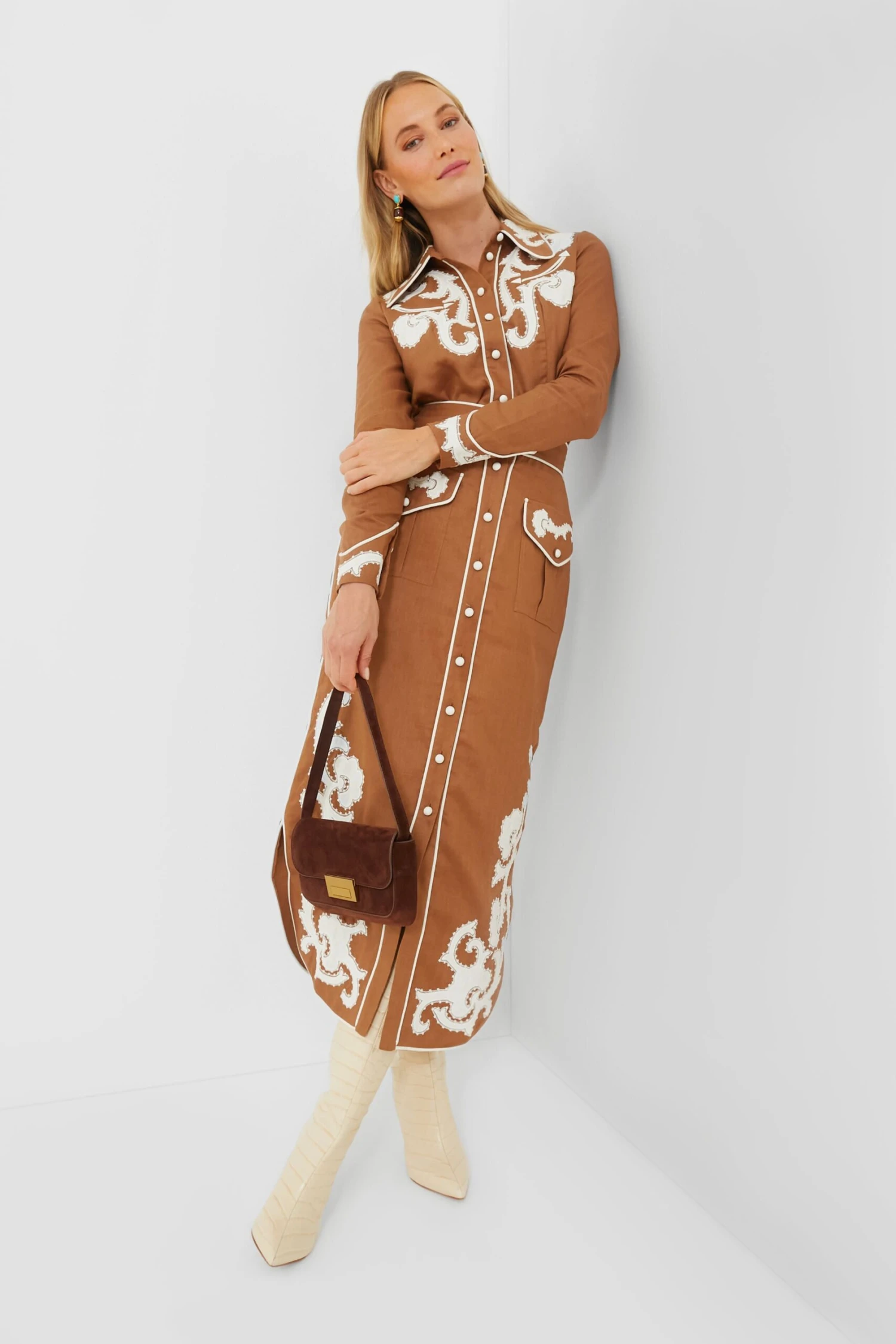 Tobacco Ruby Applique Skirt - Image 2