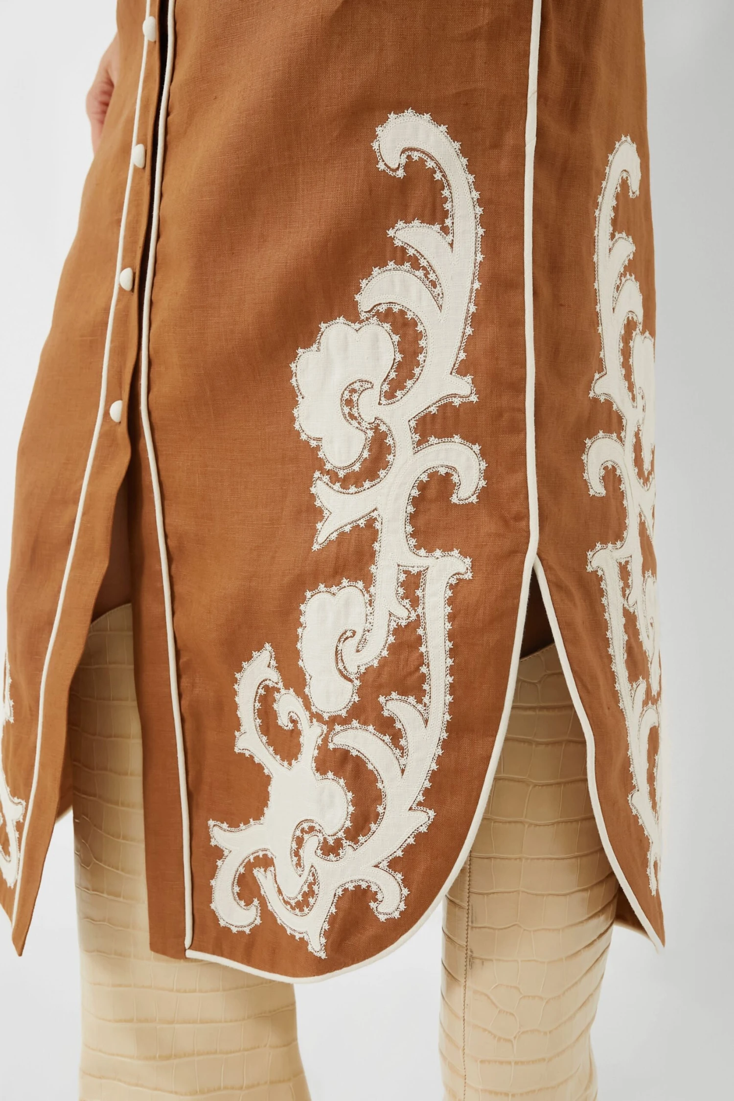 Tobacco Ruby Applique Skirt - Image 5