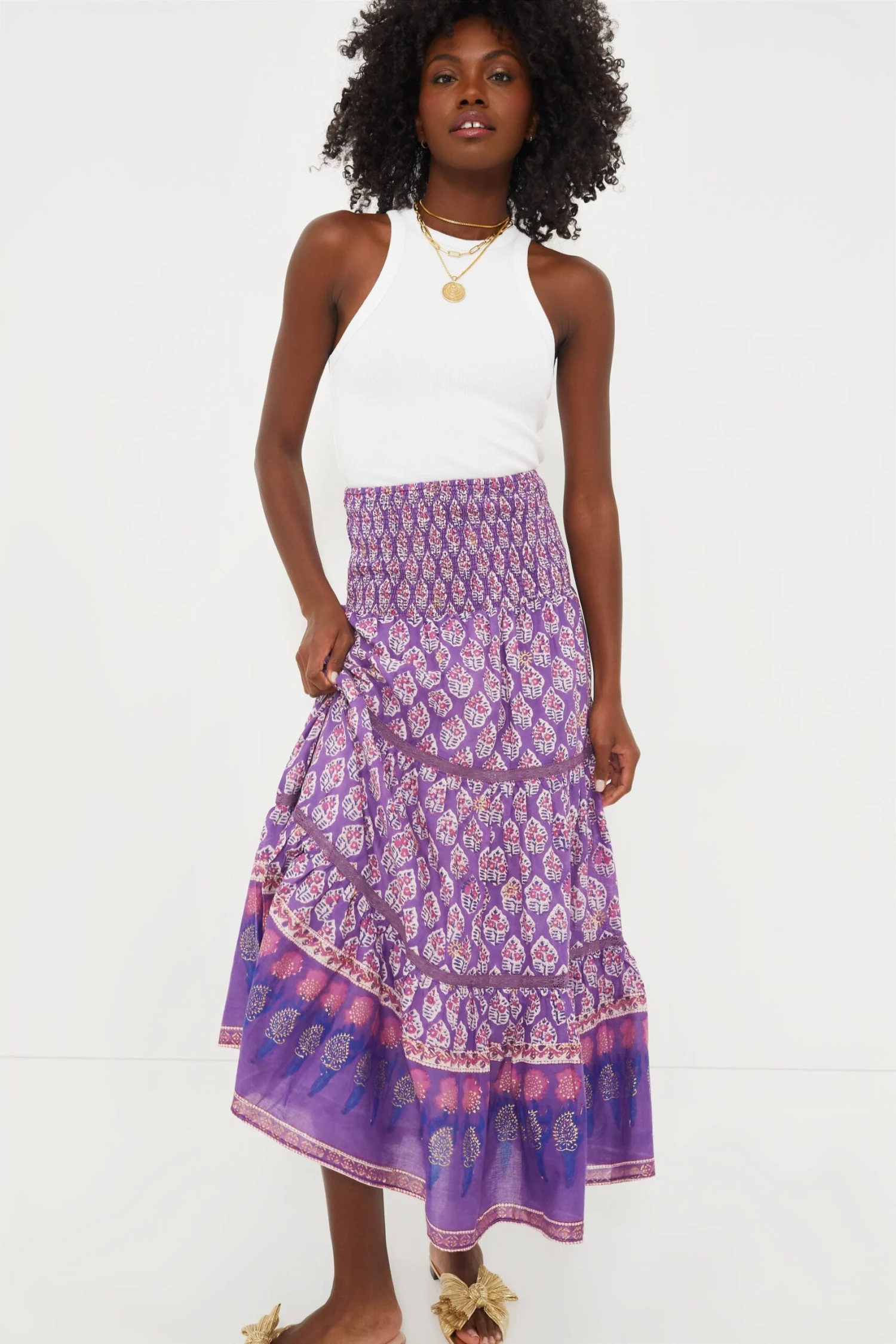 Purple Print Mandy Maxi Skirt - Image 6