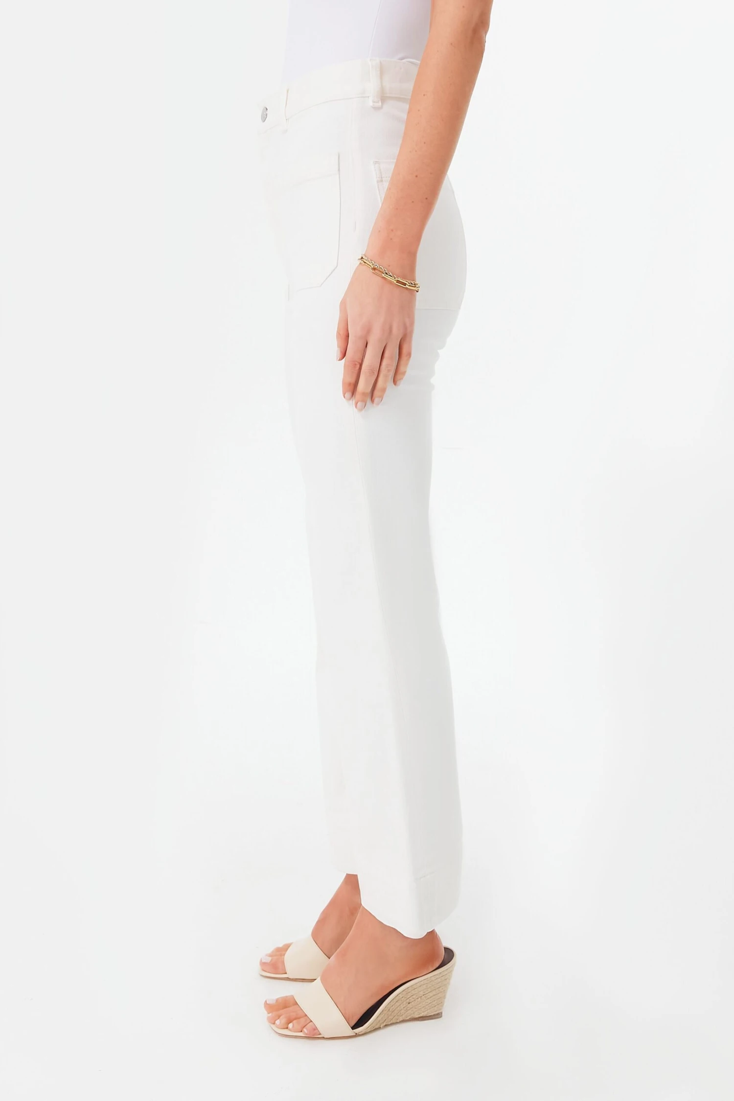 Natural White St. Monica Cropped Jeans - Image 3