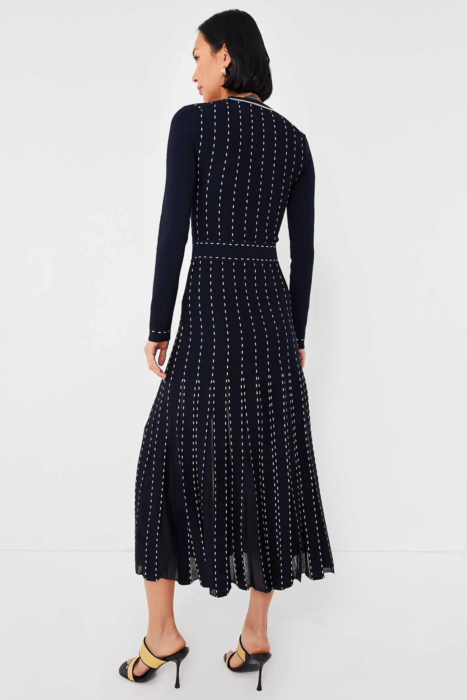 Midnight Multi Lunette Long Sleeve Midi Dress - Image 4