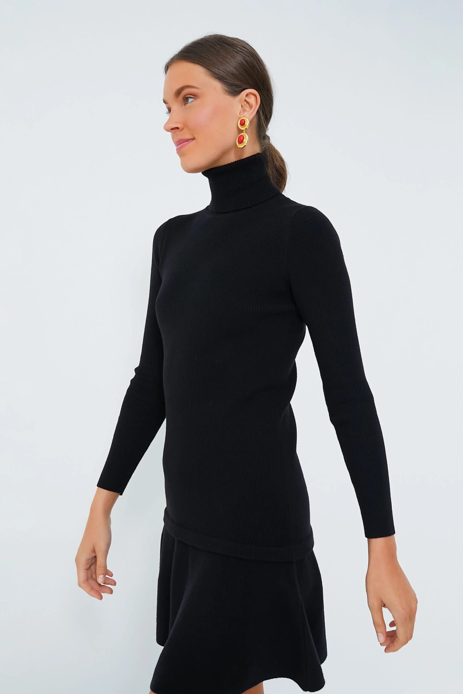 Black Baxter Turtleneck Dress - Image 3