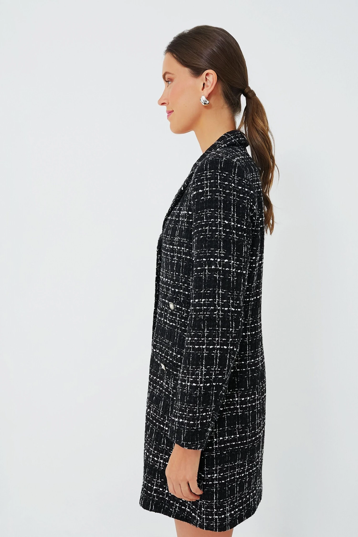 Black Tweed Stacie Dress - Image 3