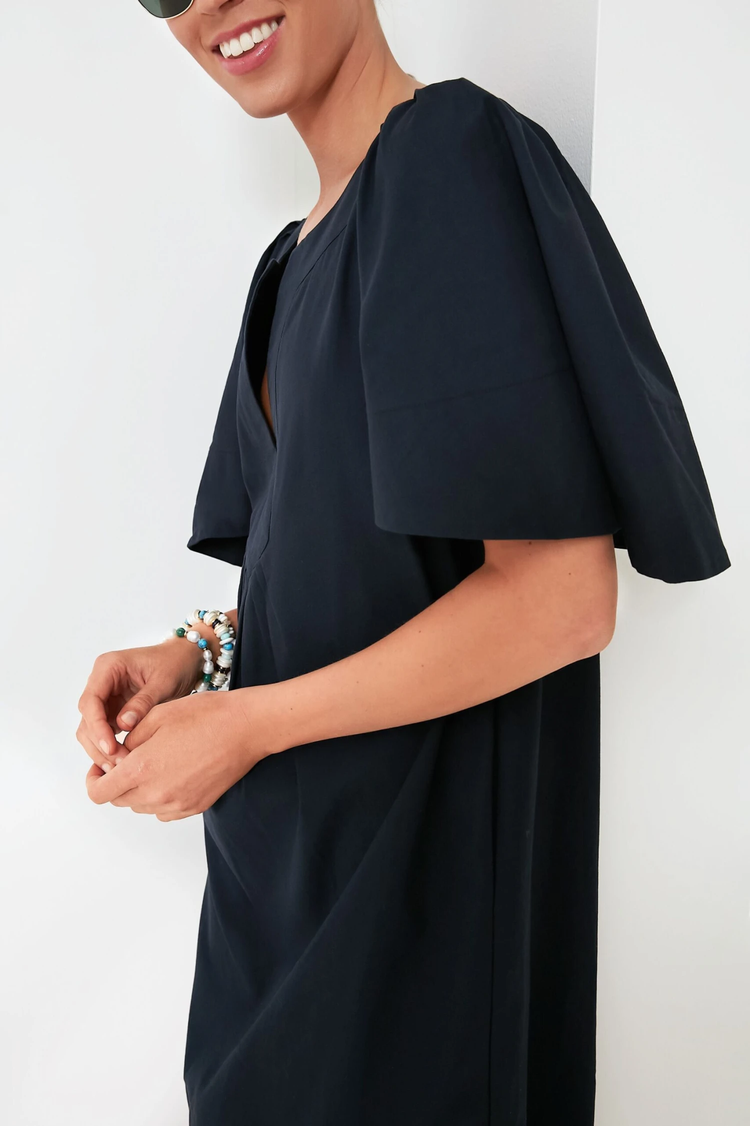 Deep Navy Finley Flutter Sleeve Dress - Image 5