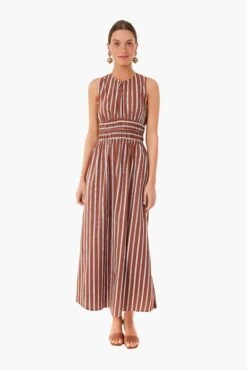 Cinnamon Maya Stripe Jean Midi Dress