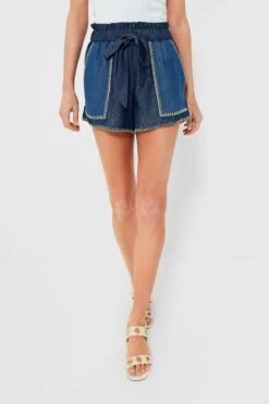 Light And Dark Blue Moni Shorts