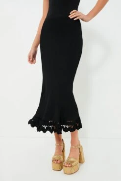 ULLA JOHNSON Noir Ayla Skirt