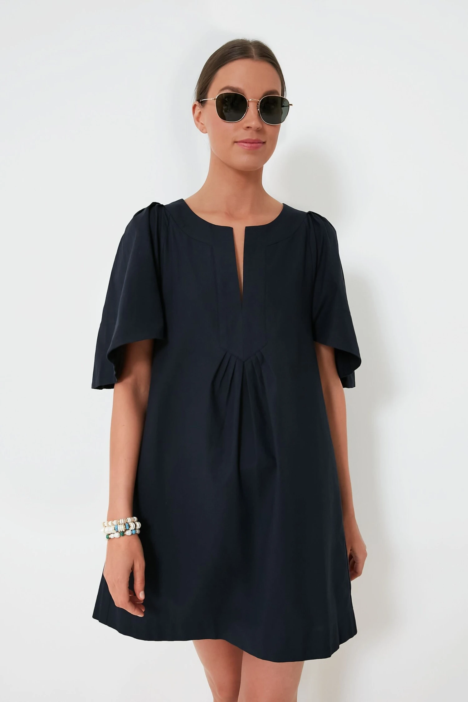 Deep Navy Finley Flutter Sleeve Dress - Image 2