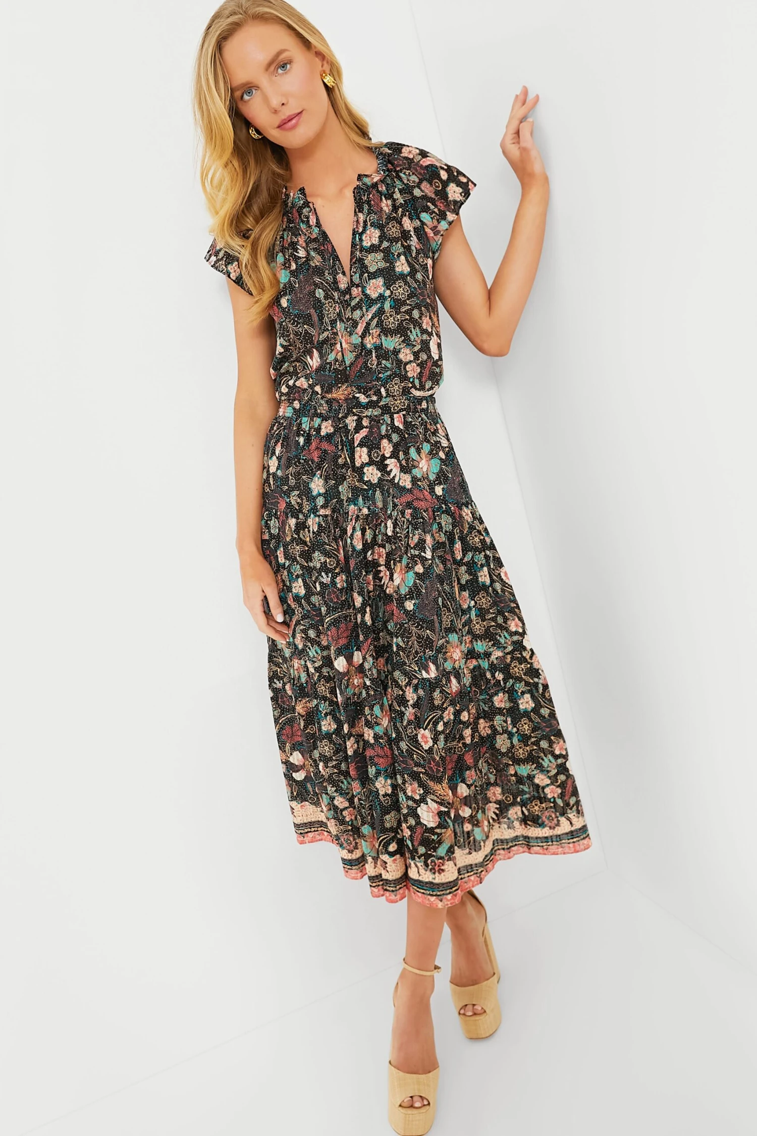 ULLA JOHNSON Obsidian Botanica Cambrie Skirt - Image 5