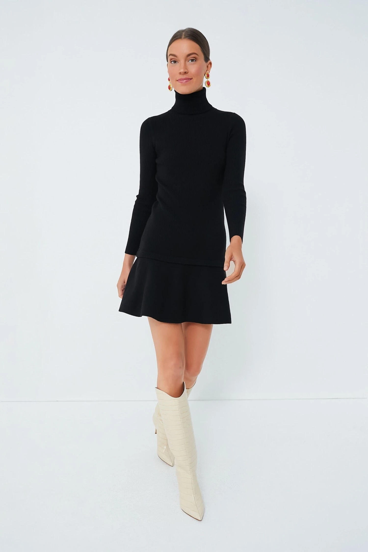 Black Baxter Turtleneck Dress - Image 6